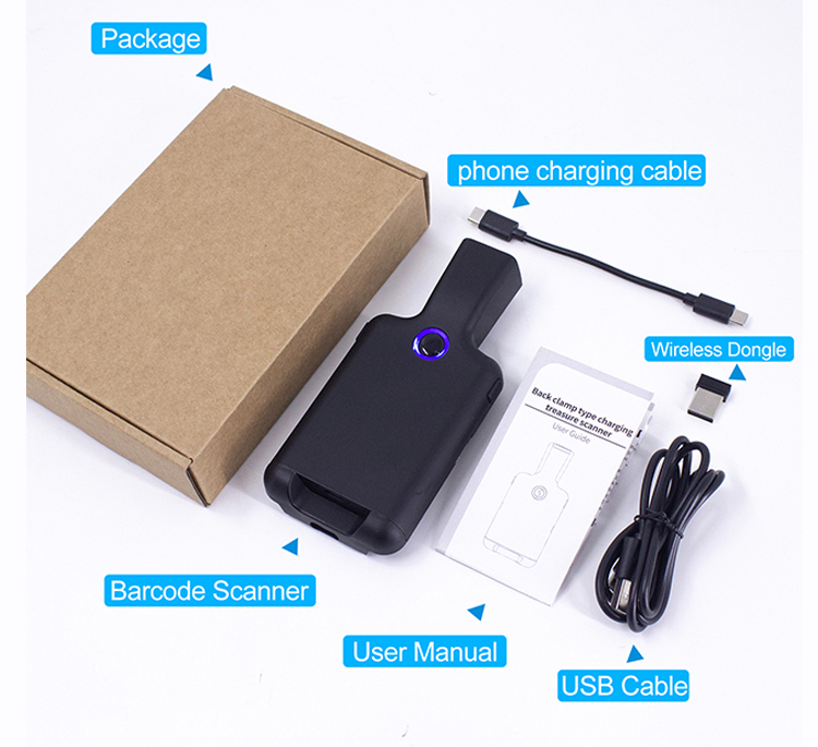 Mobile Phone Holder Back Clip Barcode Scanner
