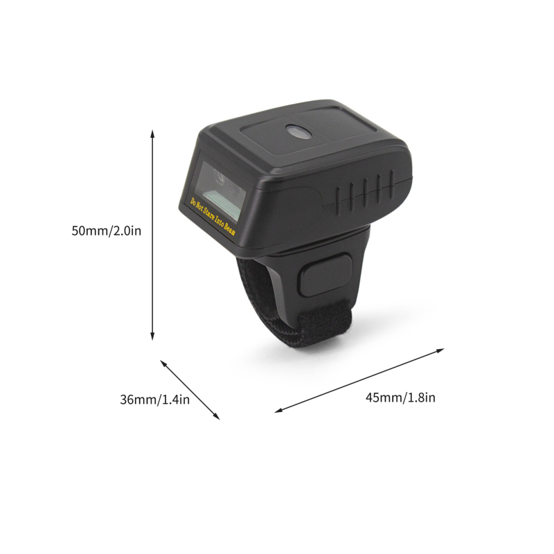 2D Wearable Bluetooth + 2.4GHz Wireless Ring Scanner
