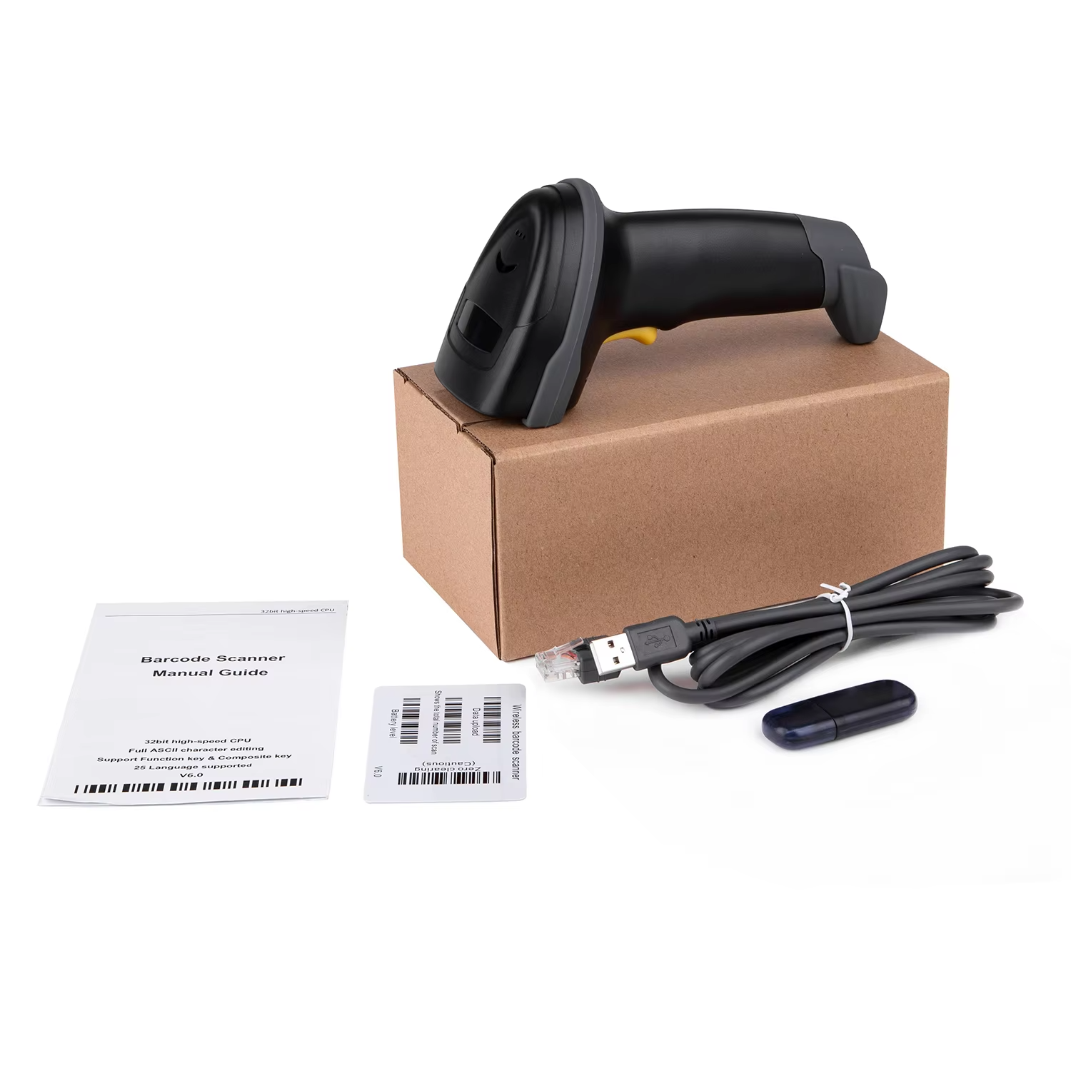 High Sense 2D Wired Handheld Barcode Scanner with 1.5m USB Cable