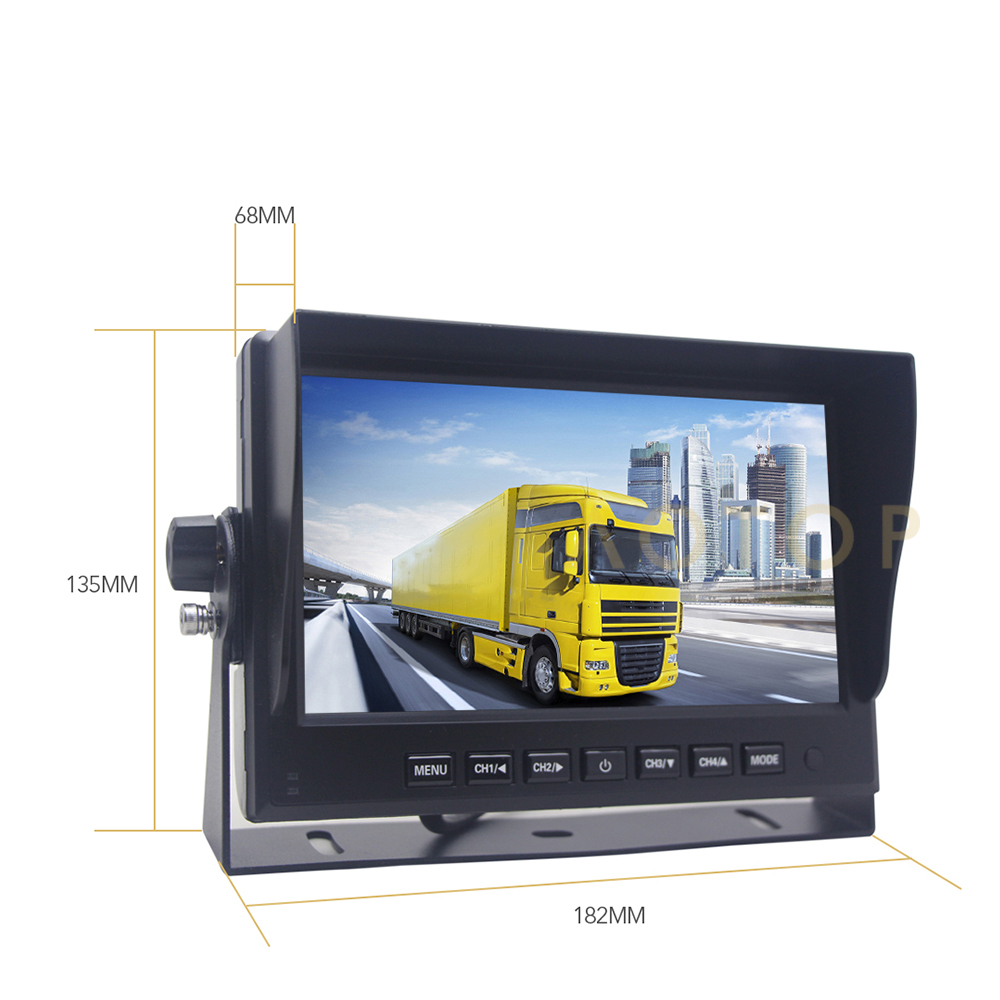 7-inch AHD Quad Rear View Monitor