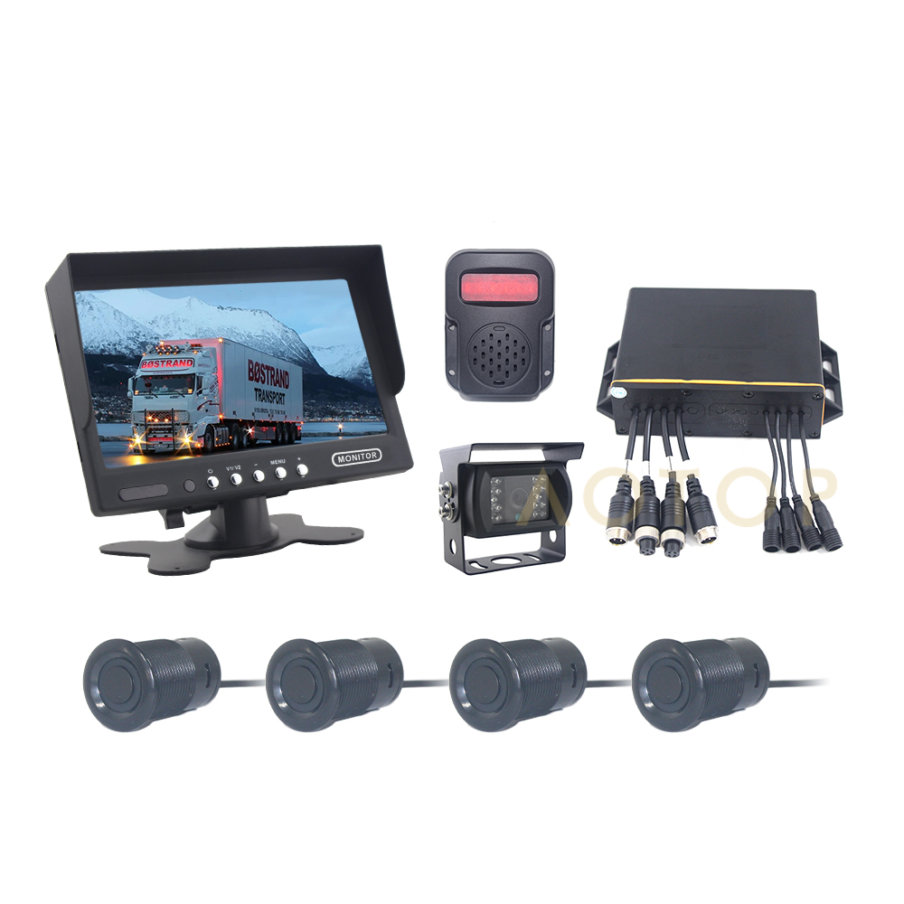 Left/Right Blind Area Radar Alarm System with LCD Monitor,Detection Sensor