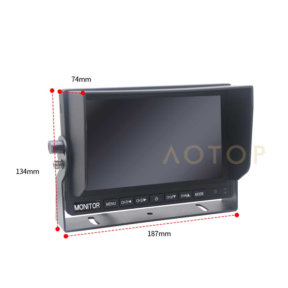 7 Inch AHD Quad DVR Monitor with BSD Function