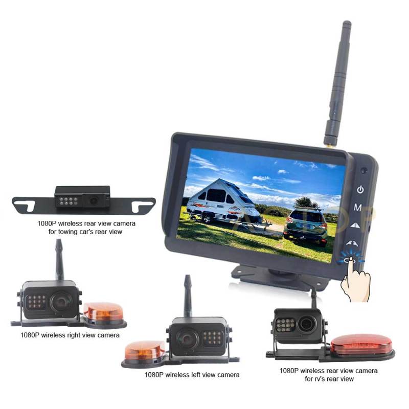 7'' 2.4G Digital Wireless DVR System Truck/ RV/ Travel Trailers/ 5th wheels