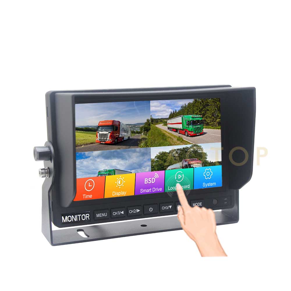 7 Inch AHD Quad DVR Monitor with BSD Function