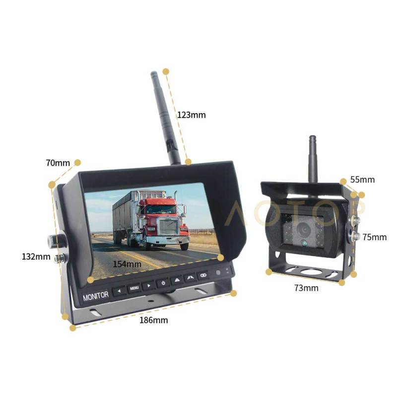 7'' 2.4G Digital Wireless DVR System Quad Monitor + 1080P Wireless Camera