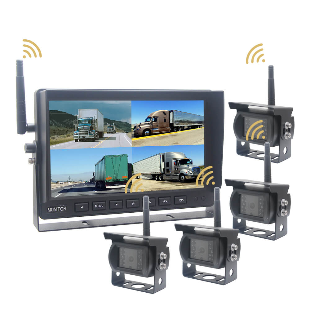 10.1”1080P Digital Wireless System Quad Monitor + 1080P Wireless Camera