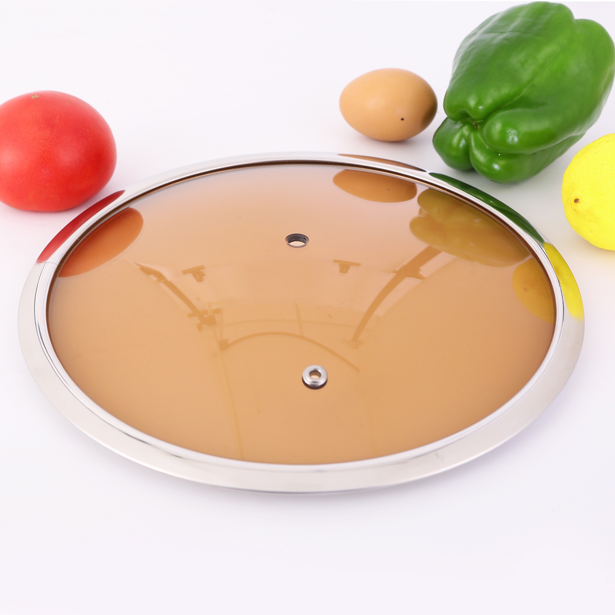 Colorful glass lid