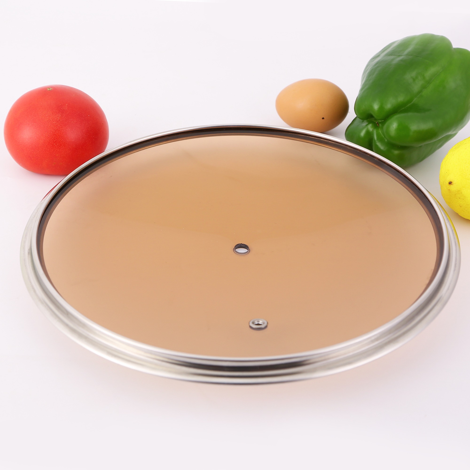 Colorful glass lid