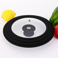 Multi-size silicone glass lid