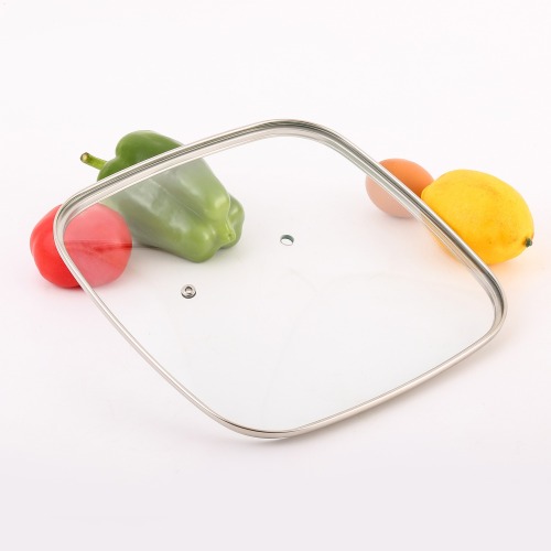 Square glass lid