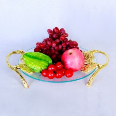 ZFGlass Glass dish 2 Tempered Glass Fruit And Candy Server