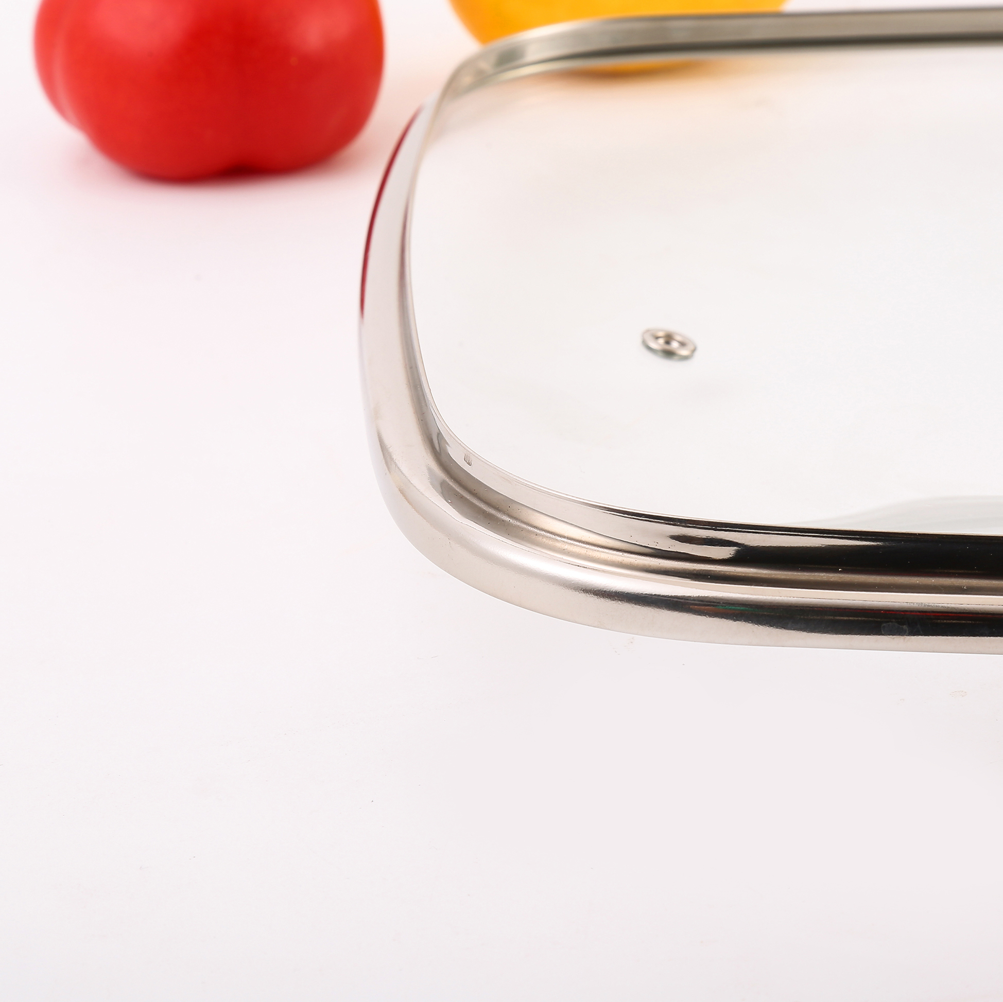 Square glass lid