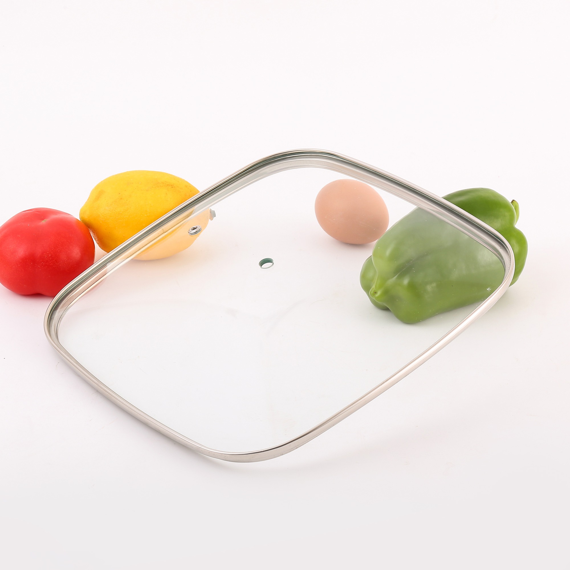 Square glass lid