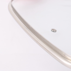 Square glass lid