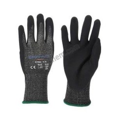 Superfine foamed nitrile coated palm anti cutting gloves HANVO NJ384
