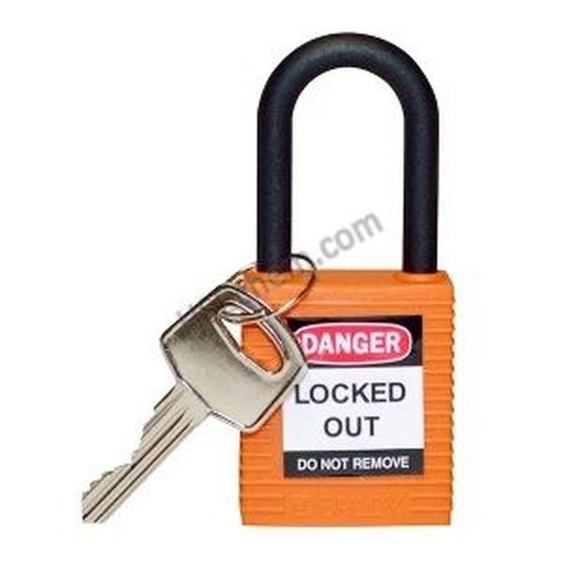 Plastic padlock (nylon lock beam) Orange BRADY 123328(Y2694798)