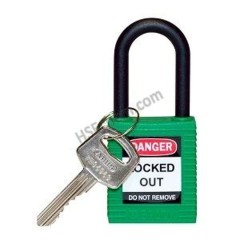 Plastic padlock (nylon lock beam) Green BRADY 123326(Y2694795)