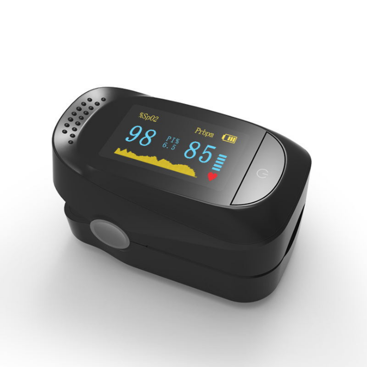 Fingertip oximeter blood oxygen saturation monitor oxymeter finger pulse oxi meter with monitor