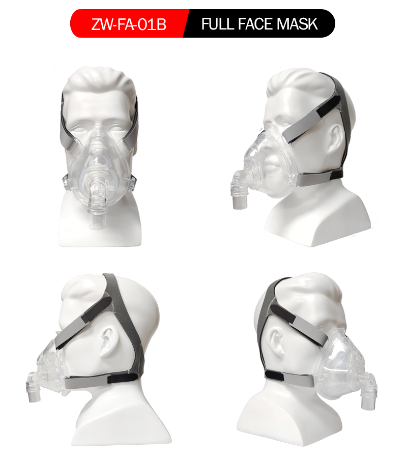 High Quality Sleep Apnea Headgear Reusable CPAP Mask Full Face Silicone Mask CPAP