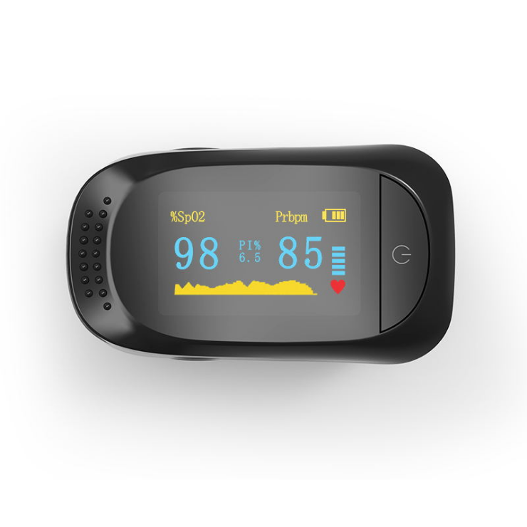 Fingertip oximeter blood oxygen saturation monitor oxymeter finger pulse oxi meter with monitor