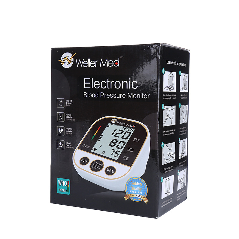 Practical electronic sphygmomanometer WITH USB charging connection cuff for measuring blood pressure for home use