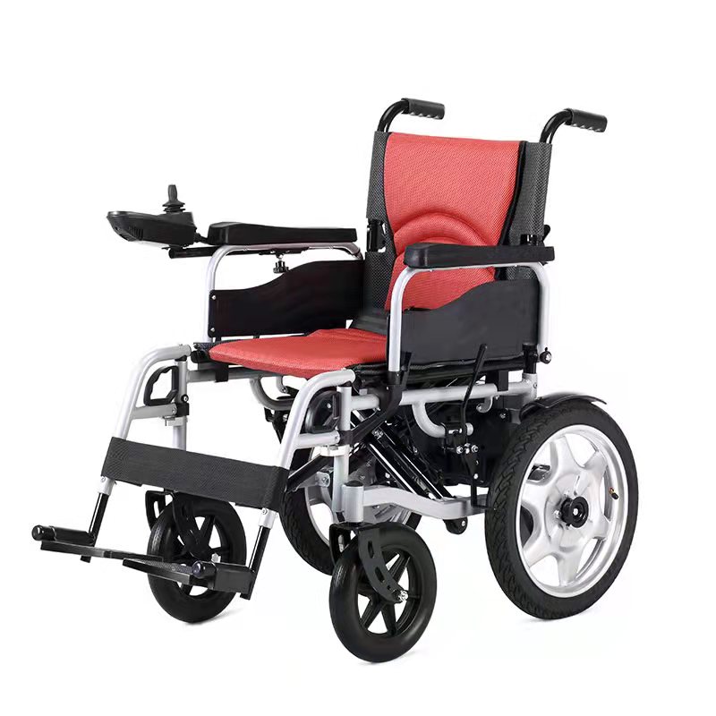 Aluminum Lightweight Handicapped Electric Folding Wheelchair Small