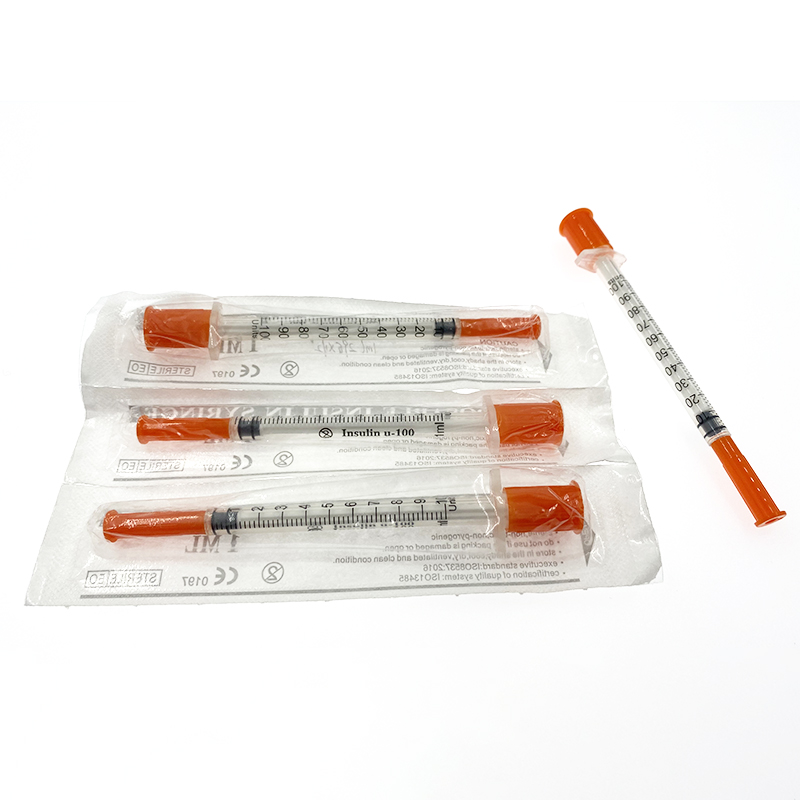 100U/50U insuline syringe 1 ml/0.5ml with needle,