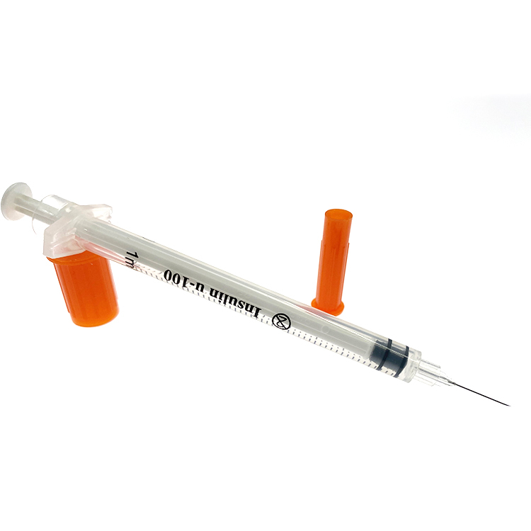 100U/50U insuline syringe 1 ml/0.5ml with needle
