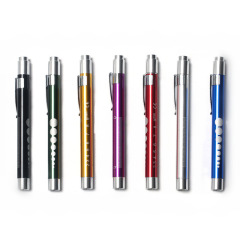 Aluminum Alloy Nurse Penlight with Pupil Gauge LED Medical Pen Lights for Nursing Doctors