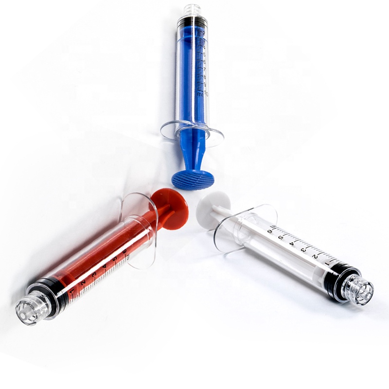 Custom Medical Care Accessories Stopcocks Disposable Plastic Color Syringe Support 10cc piston Female Luer Lock syringe