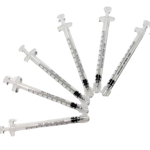 Medical Vaccine Plastic Luer Lock / Luer Slip 1ml Injection Syringe With Needle