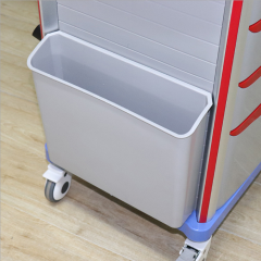 Emergency trolley for hospital use five drawers multi-purpose all-in-one trolley With an IV stand