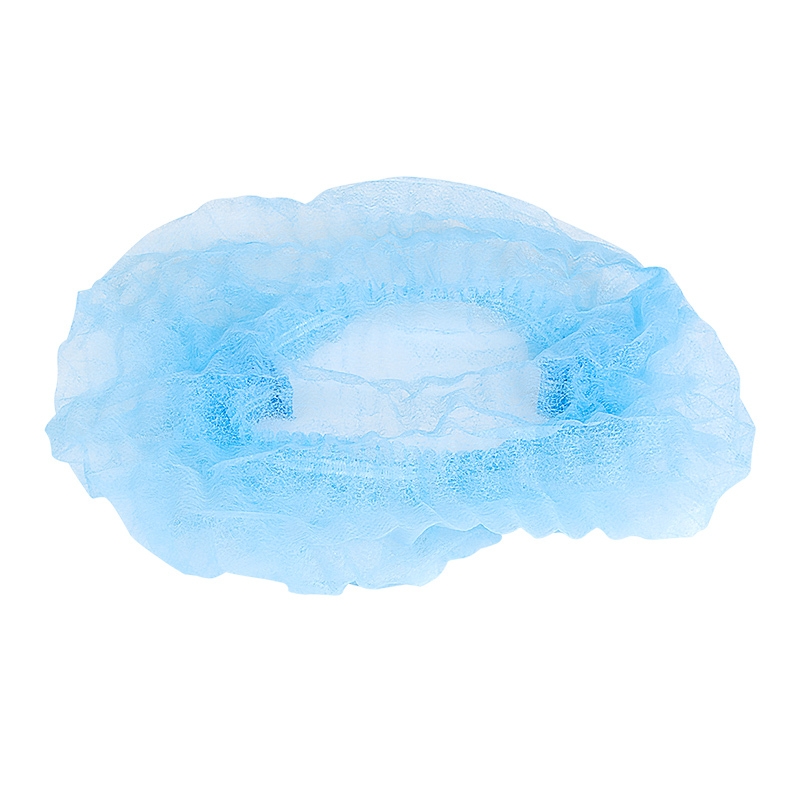 Blue White Pink Surgical Non-Woven Hat Single Double Elastic Nurse Non Woven Strip Mobcap Hairnet Disposable Clip Cap