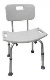 Secure Adjustable Shower and Bath Chair with Seat Back