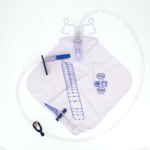 Sterilize Medical Grade PVC 2600ml Disposable Urine Meter Drainage Bag
