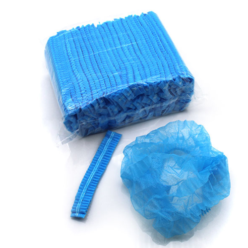 Blue White Pink Surgical Non-Woven Hat Single Double Elastic Nurse Non Woven Strip Mobcap Hairnet Disposable Clip Cap