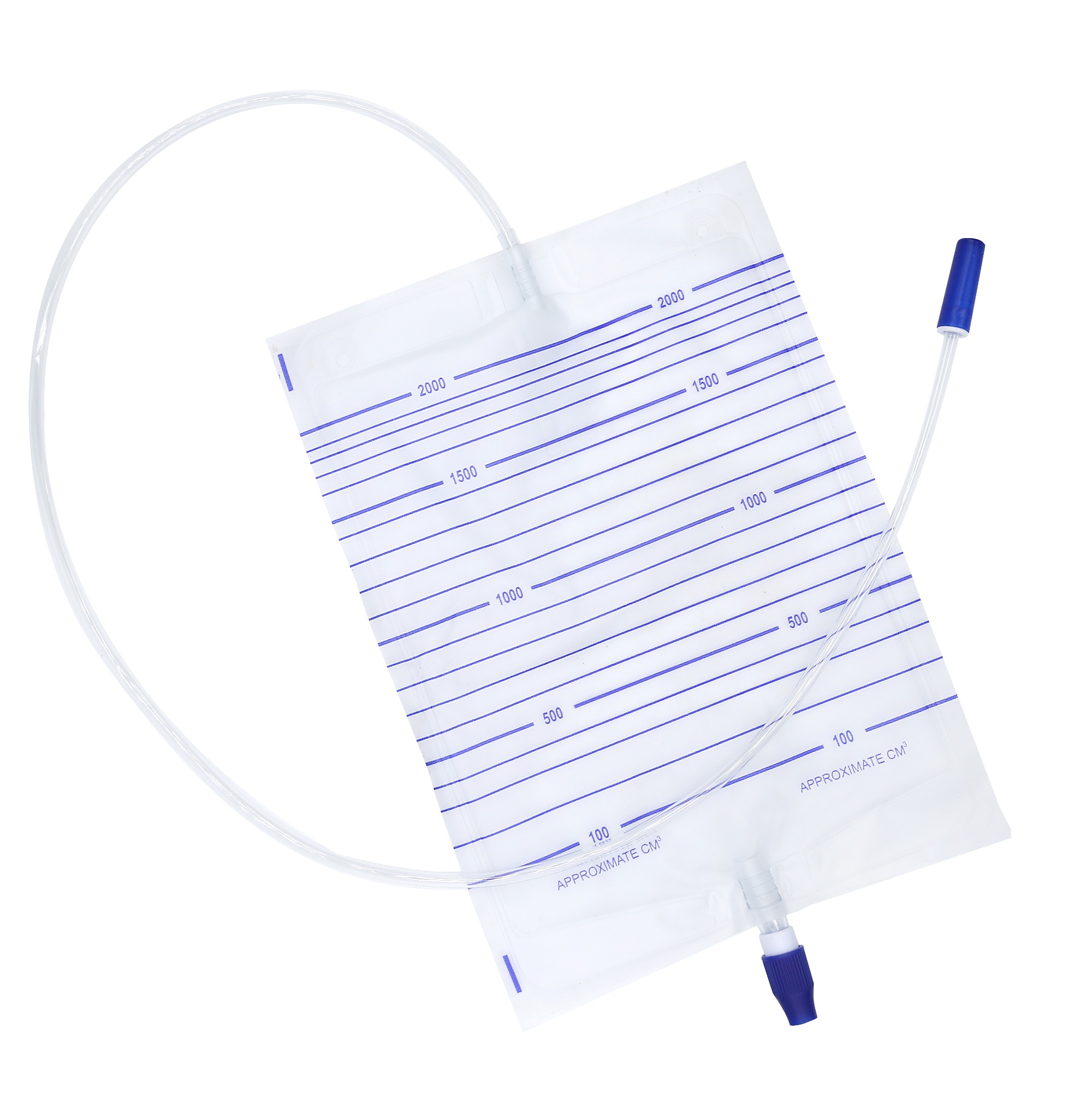 Disposable cross valve urine bag high quality drainage bag adult urine bag,