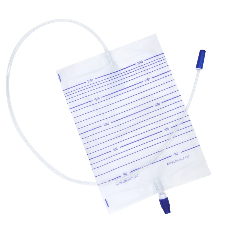 Disposable cross valve urine bag high quality drainage bag adult urine bag