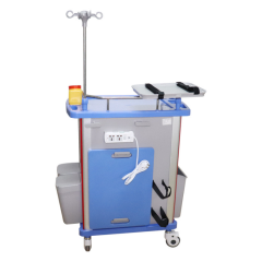 Emergency trolley for hospital use five drawers multi-purpose all-in-one trolley With an IV stand