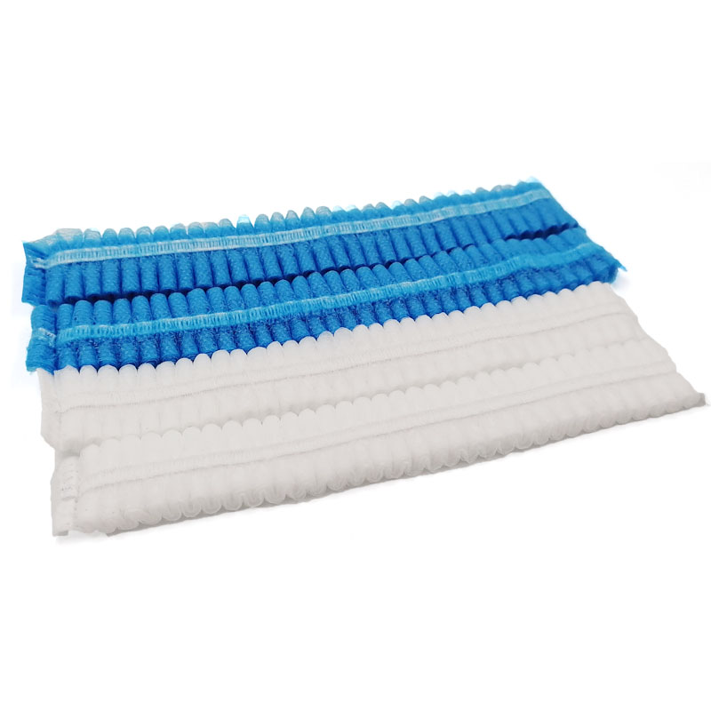 Blue White Pink Surgical Non-Woven Hat Single Double Elastic Nurse Non Woven Strip Mobcap Hairnet Disposable Clip Cap