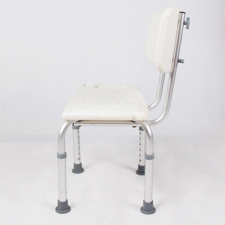 Secure Adjustable Shower and Bath Chair with Seat Back