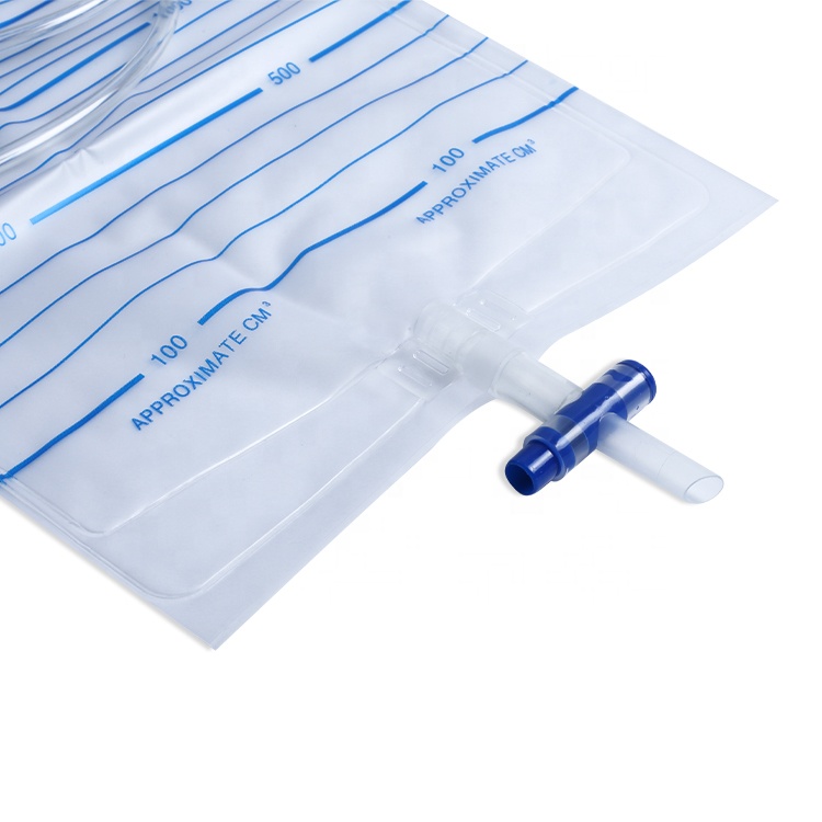 Sterile Male/Female Urine Collection Bag T Valve Urine Drainage Bag