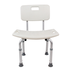 Secure Adjustable Shower and Bath Chair with Seat Back