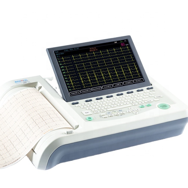 Portable ECG 12 channel ECG/EKG machine electrocardiograph,