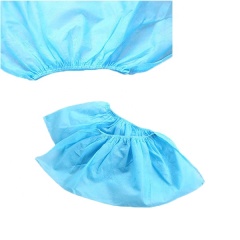 Disposable Non Woven Cpe Medical Shoe Cover With T Clips Surgical Shoes Cover For Hospital Antiskid