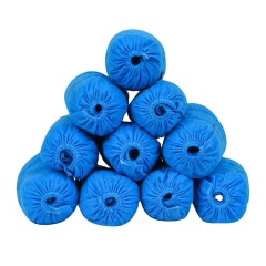 Disposable Non Woven Cpe Medical Shoe Cover With T Clips Surgical Shoes Cover For Hospital Antiskid