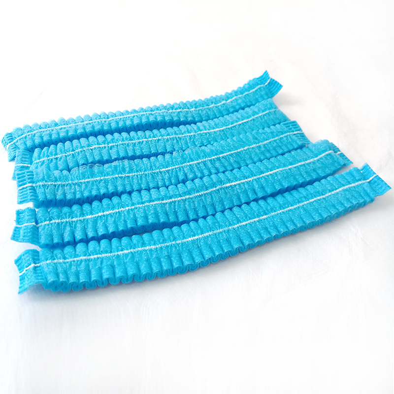 Non woven double elastic surgical head hair cover nonwoven disposable hair net cap clip caps medical bouffant cap disposable hat