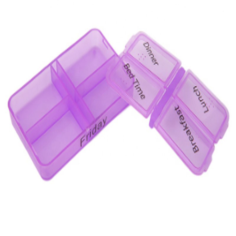 A week 28 compartments portable detachable plastic medicine box health food storage box elderly medicine box