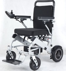 Lightweight aluminum alloy frame folding ten inch rear wheels lithium electric brushless motor electric wheel chair