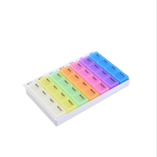 One week color band hook 28 grid travel can be split single portable 7 days color 28 grid medicine box